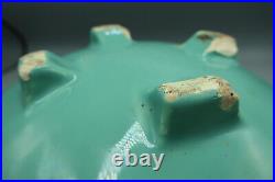 Pacific Pottery Turquoise Footed Ringware Vintage VTG Ceramic Punch Bowl #311
