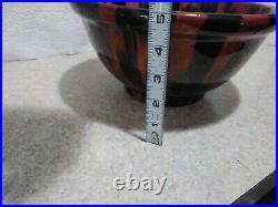 Pacific Pottery Vintage Mixing Bowl Flame or Tiger Stipe Blended Glaze Large