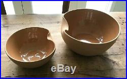 Pair of Vintage Tiffany Elsa Peretti Terracotta Thumbprint Bowls 9.5 & 7 Italy