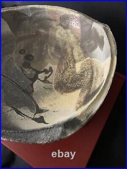 Paul Soldner Raku Artist Mid Century Pottery Bowl Studio Art Rare Historical