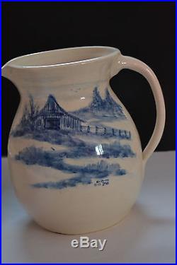 Paul Storie Pottery Bowl And Pitcher Set-vintage Signed