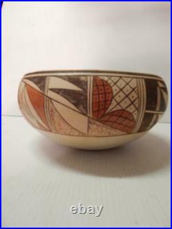 Pauline Setalla Lrg Antique Vintage Hopi Pueblo Indian Dough Bowl Pot Pottery