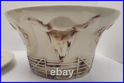 Perfect Vintage 1960 MCCOY USA EL RANCHO SOMBRERO SERVE ALL Hat & Bowl Western