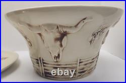 Perfect Vintage 1960 MCCOY USA EL RANCHO SOMBRERO SERVE ALL Hat & Bowl Western