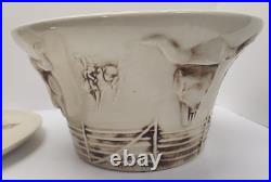 Perfect Vintage 1960 MCCOY USA EL RANCHO SOMBRERO SERVE ALL Hat & Bowl Western