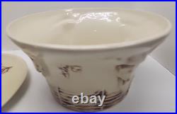 Perfect Vintage 1960 MCCOY USA EL RANCHO SOMBRERO SERVE ALL Hat & Bowl Western