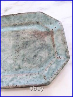 Peters Pottery Mound Bayou Mississippi McCarty Protege Vintage Jade Platter Mint