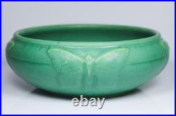 Peters & Reed Art Pottery Bowl Matte Green Butterfly Bowl 1920-30s