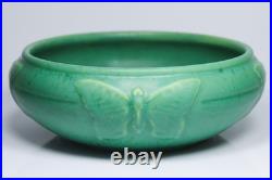 Peters & Reed Art Pottery Bowl Matte Green Butterfly Bowl 1920-30s
