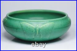 Peters & Reed Art Pottery Bowl Matte Green Butterfly Bowl 1920-30s