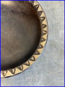 Plate Bowl with White Rim and Carved Pattern Denmark Mid-Century Modern 1960s