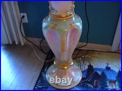 Porcelain Pedestal & Bowl & Fountain Romeo & Juliet Lorenzo Nove Italy VTG Lamp