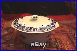 Porceleyne Fles Royal Blue Delft Vintage Antique Covered Bowl Casserole