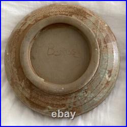 Pottery Art Bowl Signed Berge 9.8