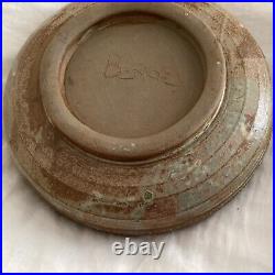 Pottery Art Bowl Signed Berge 9.8