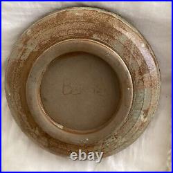 Pottery Art Bowl Signed Berge 9.8