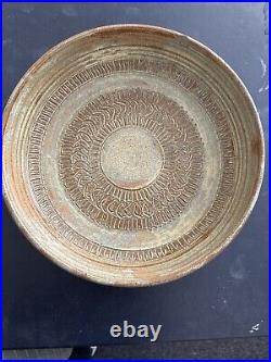 Pottery Art Bowl Signed Berge 9.8