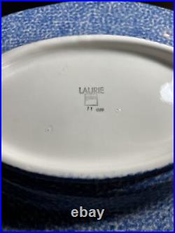 Pottery Laurie Gates Los Angeles Blue Stipple Style Friends Lrg Platter 19x15