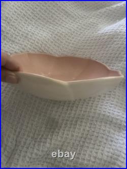 Pre-MCMVtgRare Catalina Pottery Fruit Bowl Soft Pink/Ivory Made In USA #C340