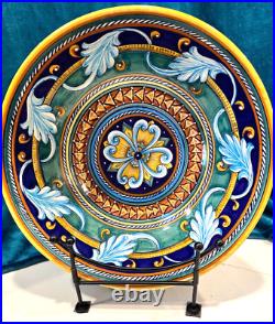 RARE 16.5x 8 Deep Sberna Dervid Italy Dipinto a Mayo Majolica HandPainted BOWL