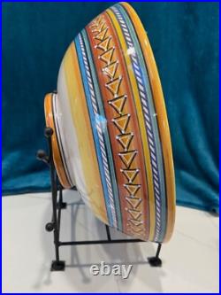 RARE 16.5x 8 Deep Sberna Dervid Italy Dipinto a Mayo Majolica HandPainted BOWL