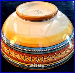 RARE 16.5x 8 Deep Sberna Dervid Italy Dipinto a Mayo Majolica HandPainted BOWL
