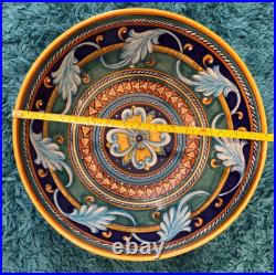 RARE 16.5x 8 Deep Sberna Dervid Italy Dipinto a Mayo Majolica HandPainted BOWL
