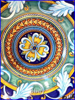 RARE 16.5x 8 Deep Sberna Dervid Italy Dipinto a Mayo Majolica HandPainted BOWL
