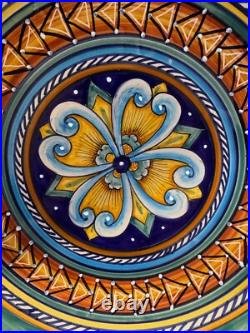 RARE 16.5x 8 Deep Sberna Dervid Italy Dipinto a Mayo Majolica HandPainted BOWL