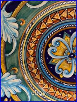 RARE 16.5x 8 Deep Sberna Dervid Italy Dipinto a Mayo Majolica HandPainted BOWL