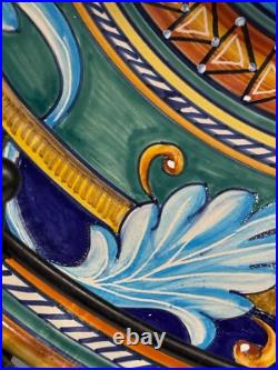 RARE 16.5x 8 Deep Sberna Dervid Italy Dipinto a Mayo Majolica HandPainted BOWL