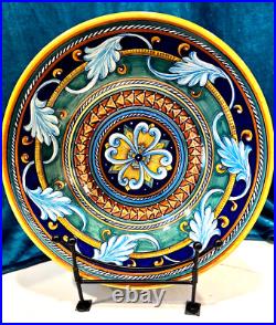 RARE 16.5x 8 Deep Sberna Dervid Italy Dipinto a Mayo Majolica HandPainted BOWL
