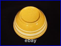 RARE ANTIQUE TINY 4 ¼ McCOY DANDY LINE WHITE BAND BOWL #1 YELLOW WARE MINT