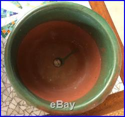 RARE Bauer Indian bowl MATTE GREEN vintage Arts Crafts c1910