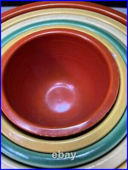 RARE Homer Laughlin Vintage Fiesta 1940's Nesting Mixing Bowl Set READ