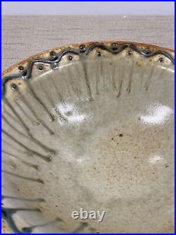 RARE Signed Hogue Vernon Vintage Studio Pottery AMAZING Drip Glaze 9 Bowl