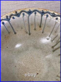 RARE Signed Hogue Vernon Vintage Studio Pottery AMAZING Drip Glaze 9 Bowl