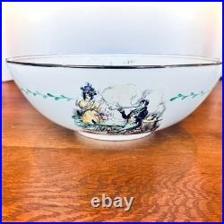 RARE VTG Gray's Pottery Tom and Jerry England Punch Bowl 8 Cups Holiday RARE VTG Gray's Pottery Tom and Jerry England Punch Bowl 8 Cups Holiday