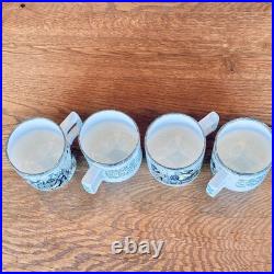 RARE VTG Gray's Pottery Tom and Jerry England Punch Bowl 8 Cups Holiday