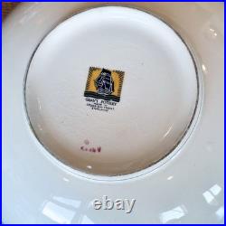 RARE VTG Gray's Pottery Tom and Jerry England Punch Bowl 8 Cups Holiday