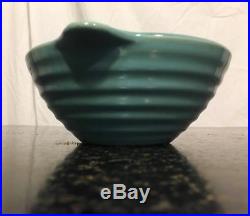 RARE Vintage 1920's Or earlier Bauer Pottery Bowl Turquoise(Hand Thrown)2 3/4