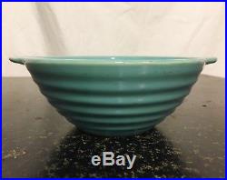 RARE Vintage 1920's Or earlier Bauer Pottery Bowl Turquoise(Hand Thrown)2 3/4