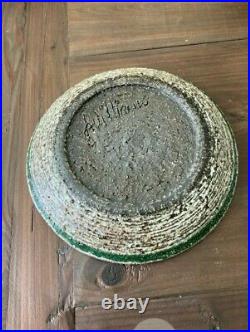 RARE Vintage New York Master Potter Jay Williams Signed Stone Pottery Bowl