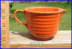 RARE Vintage Orange Pottery Ringware Batter Bowl Pitcher