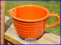 RARE Vintage Orange Pottery Ringware Batter Bowl Pitcher