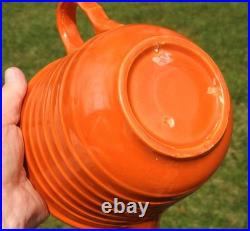 RARE Vintage Orange Pottery Ringware Batter Bowl Pitcher