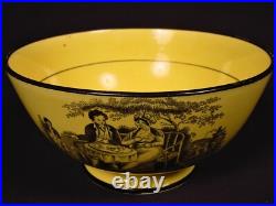 RARE c. 1820 YELLOW GLAZED CANARY WARE BOWL TRANSFERWARE STAFFORDSHIRE MINT RARE c. 1820 YELLOW GLAZED CANARY WARE BOWL TRANSFERWARE STAFFORDSHIRE MINT