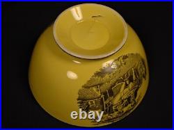 RARE c. 1820 YELLOW GLAZED CANARY WARE BOWL TRANSFERWARE STAFFORDSHIRE MINT