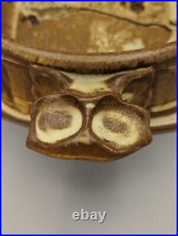 RON SLAGLE Serving Casserole Bowl with Handles Studio Art Pottery 15.5