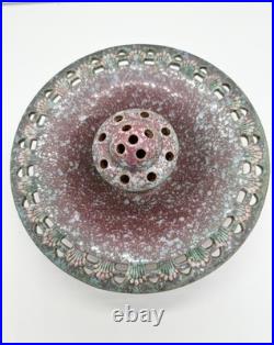 ROSEVILLE Ferella #87-8 Bowl With Attached Flower Frog EXCELLENT CONDITION